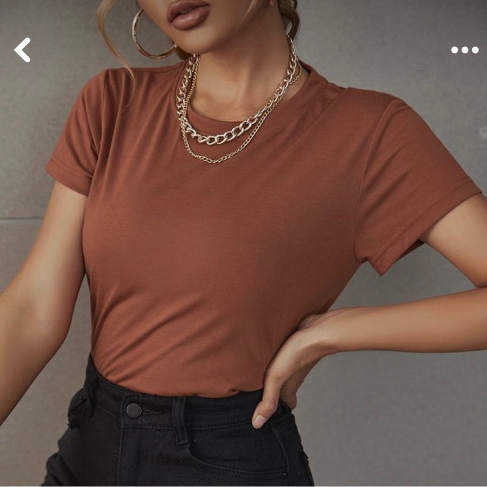 Tan tee shirt